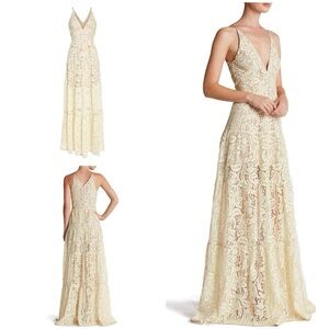 dress the population hollie Holly Dress Mocha